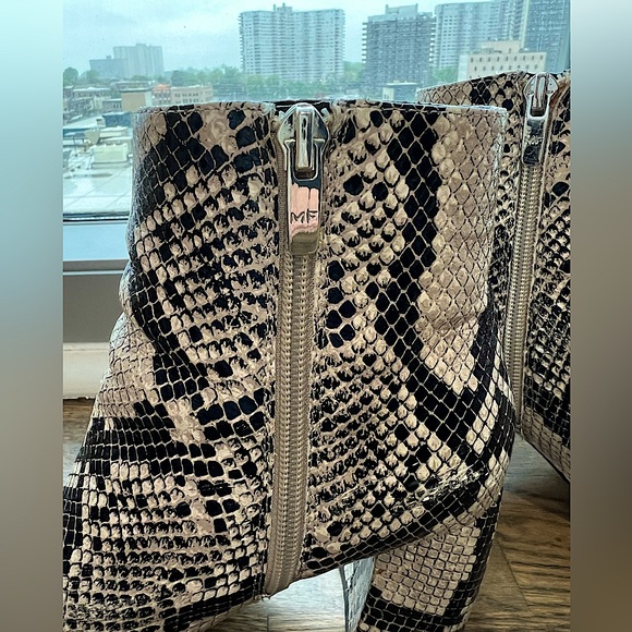 Marc Fisher Python Block Heel Booties - Picture 16 of 16